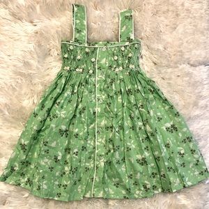 4T NWOT Boutique quality smocked dress, daisy detailing on smocking